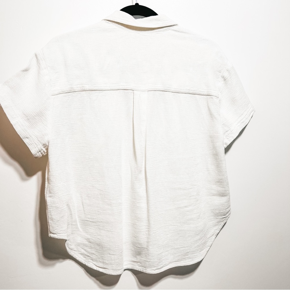 Madewell Breezewoven Beachside Shirttail Top Size S in Ivory - Picture 5 of 12